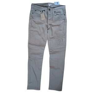 NWT J. Crew Factory Tan Moto Detail Skinny Jeans Pants Waist 25